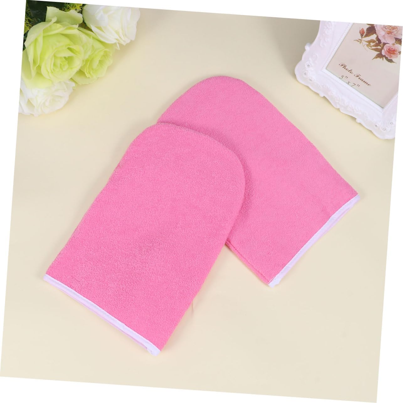 FOMIYES 2pairs Paraffin Wax Gloves Insulated Cotton Mitts for Hand Moisturizing for Dry Skin Care