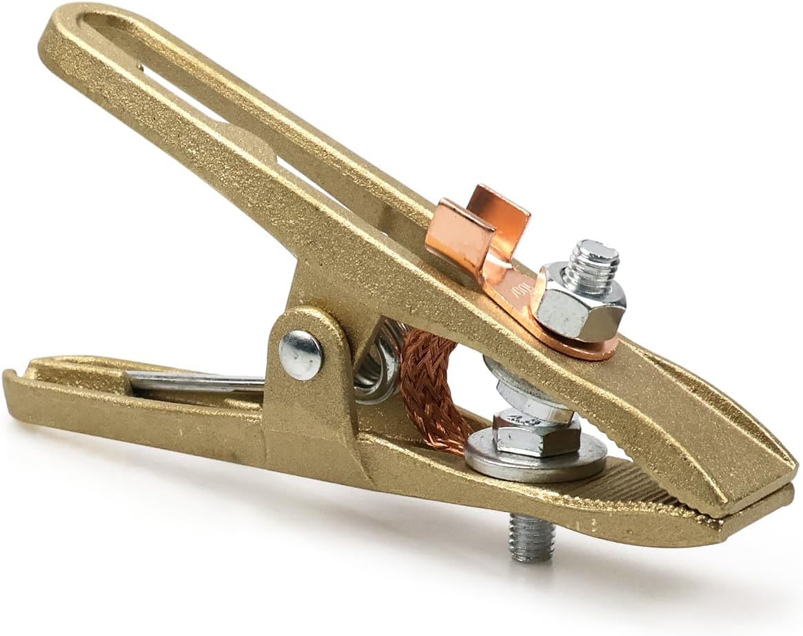 400A A-shape Welding Ground Clamp Brass Earth Ground Copper Grip Clip Suitable for MIG MMA TIG ARC Welding