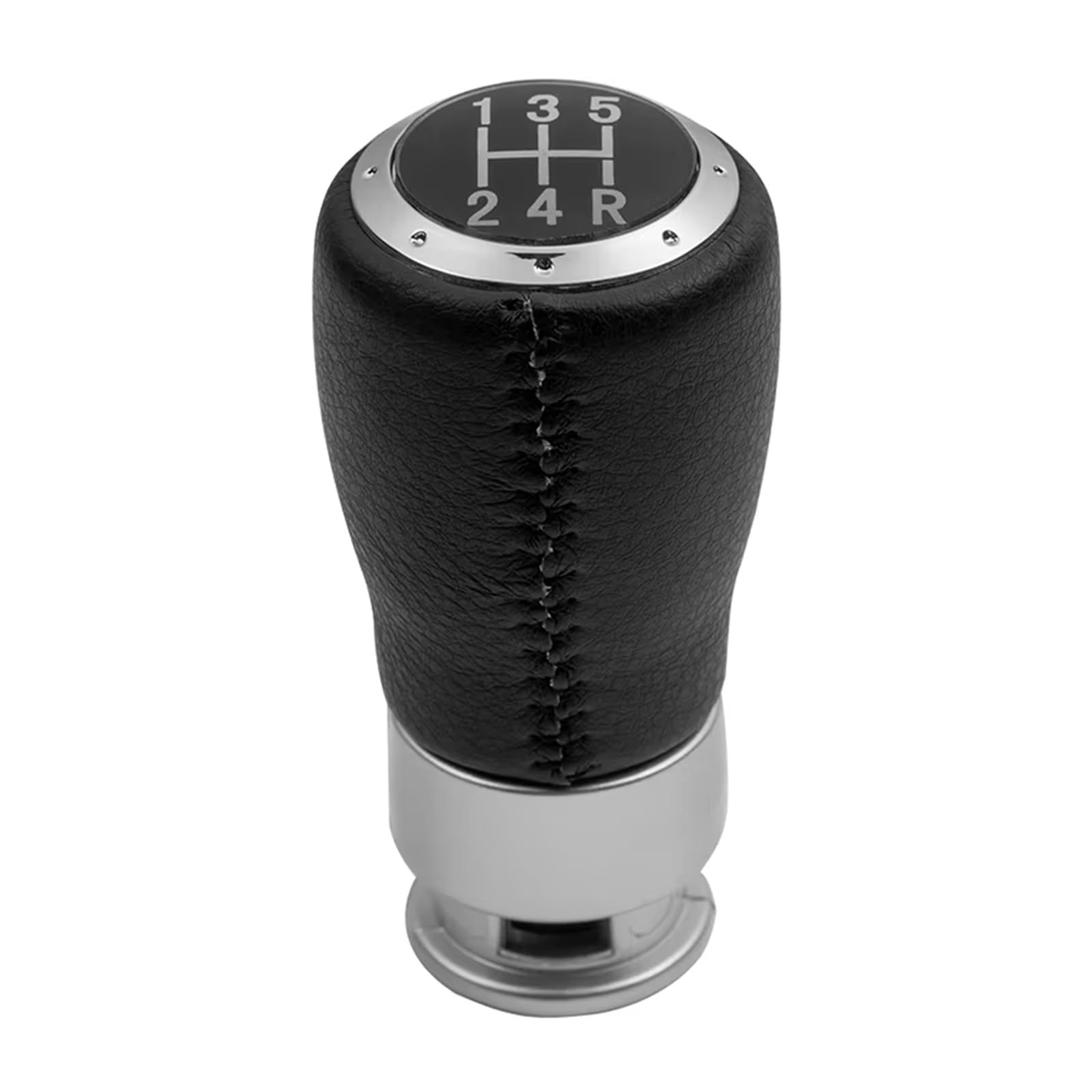 Qwqaab 5 Speed Gearknob Manual Gear Knob For Accord Viii 8 Mk8 2008-2014 Chrome Shifter Lever Stick Manual Gear Shift Knob Pu Gaiter Boot(5 Speed Gearknob)