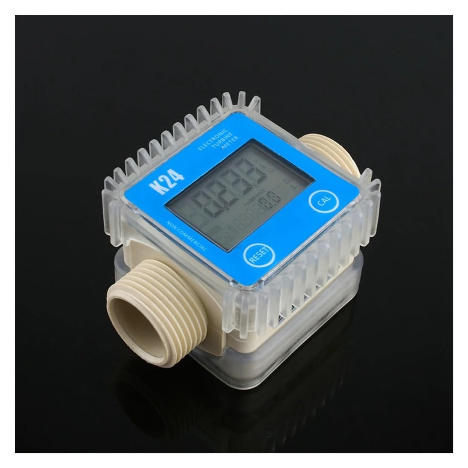 Contador de agua con entrada de latón. Medidor de flujo de combustible Digital K24 Lcd, medidor de flujo Digital electrónico de alta precisión, medidor de agua electrónico, 1 Uds.