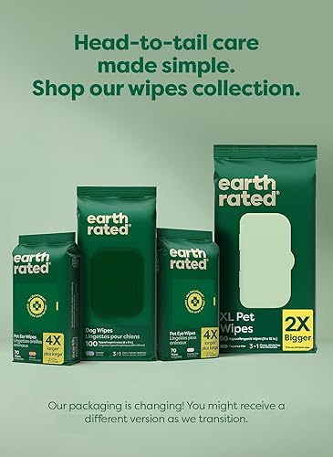 Miniatura 9 de Earth Rated Toallitas XL para mascotas para perros y gatos, 3 en 1, hipoalergénicas, limpiadoras, desodorizantes e hidratantes, extra grandes para