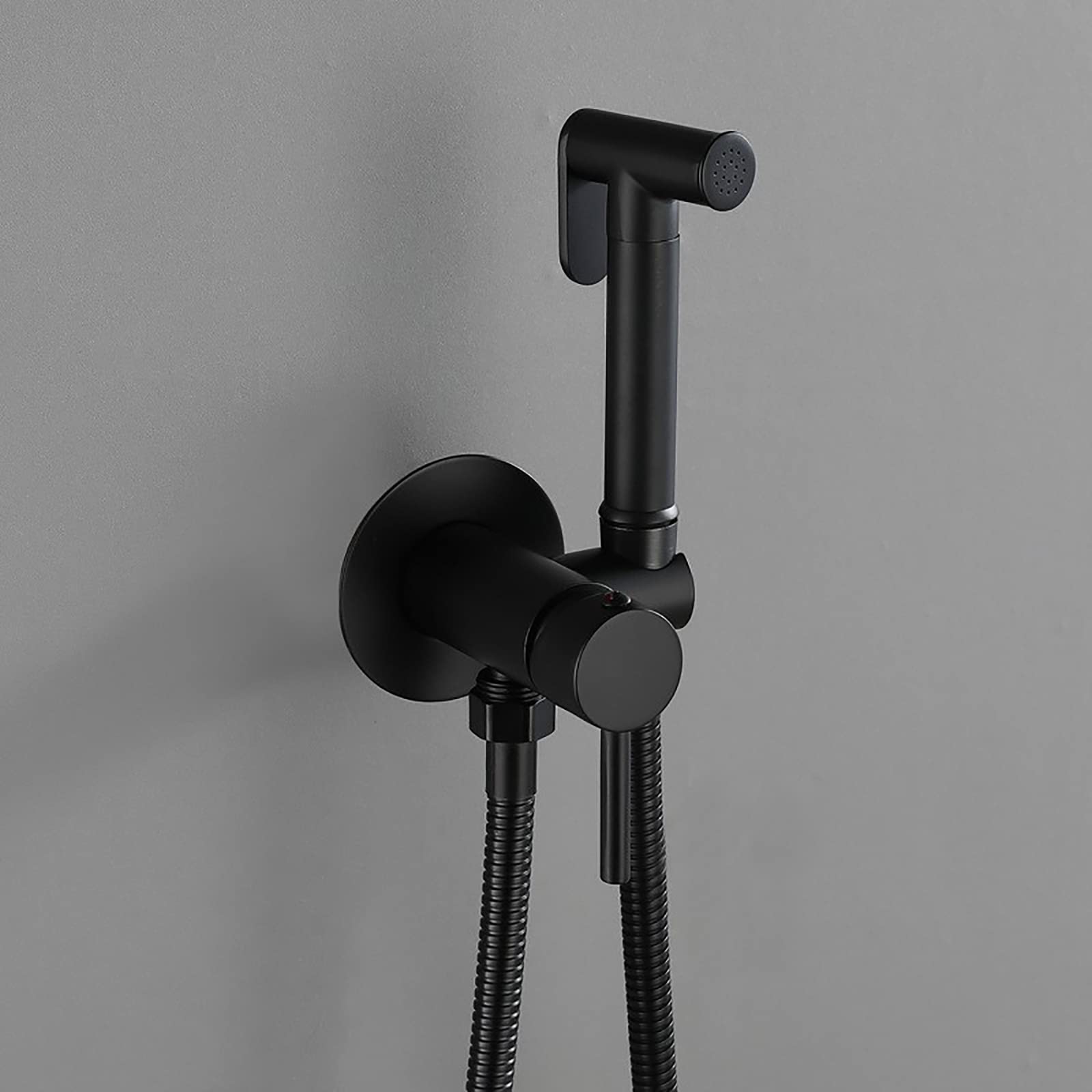 Ręczne przenośne bidet, Ręczny bidet i spryskiwacz do pieluch toalety, czarny, mosiężny zestaw z ciepłą zimną wodą