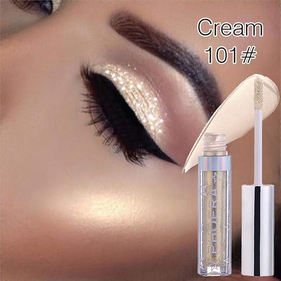 Liquid Glitter Eyeshadow,12 Color Sparkling Eyeshadow -Diamonds Phantom Color Water-based Eyeshadow Lasting Waterproof Sparkling Glitter Liquid EyeShadow Metallic Pigment