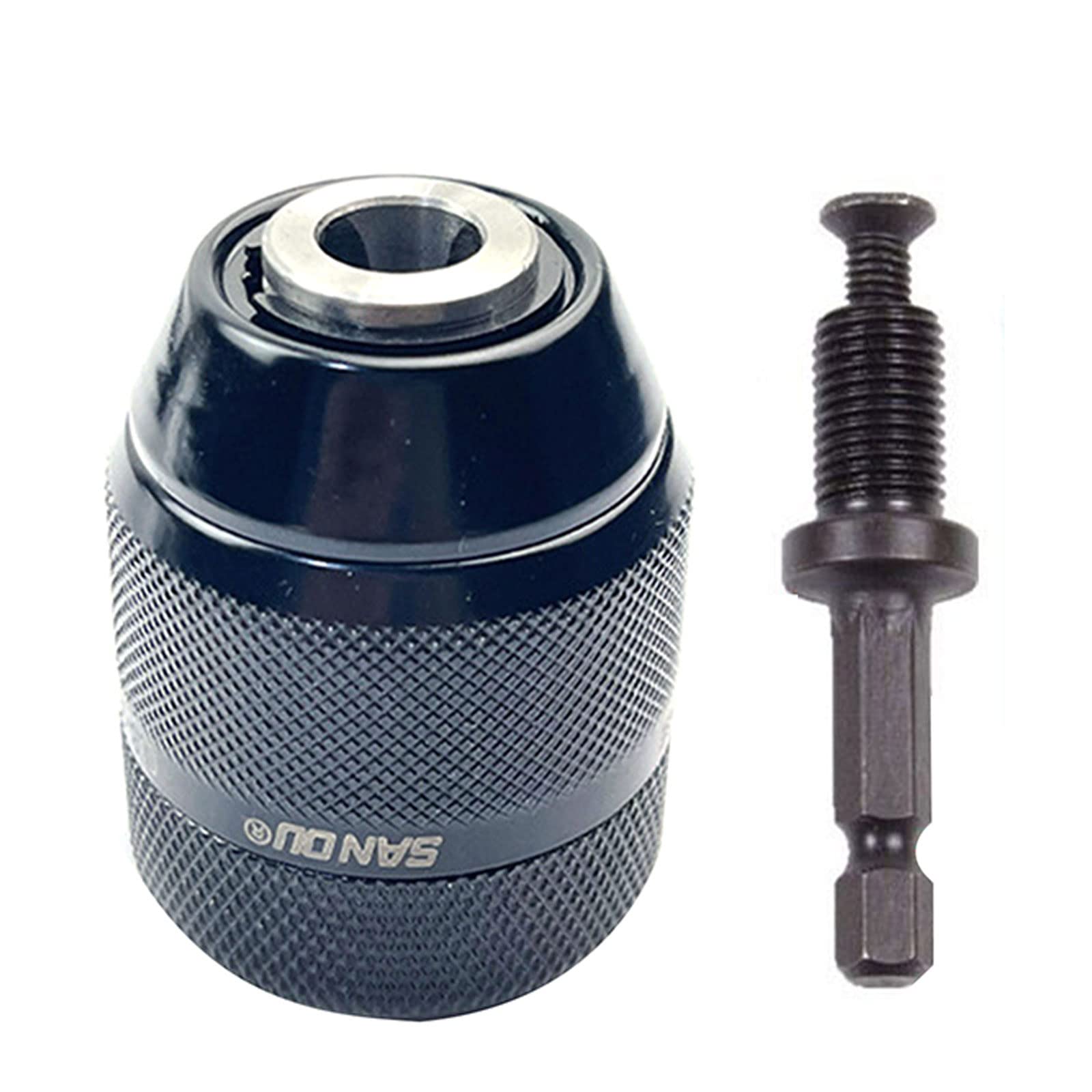 Woodworking Twist Drill Bit Adapter Rod Chuck Size Thread 3/8" 24UNF Wind Batch Electric Drill Sockets Adapter Power Sockets Setsdrill Chuck Shank Converter Driver Electric