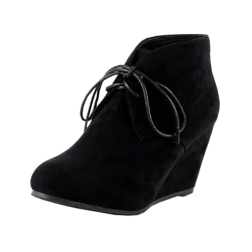 Brown Lace Up Booties: Amazon.com