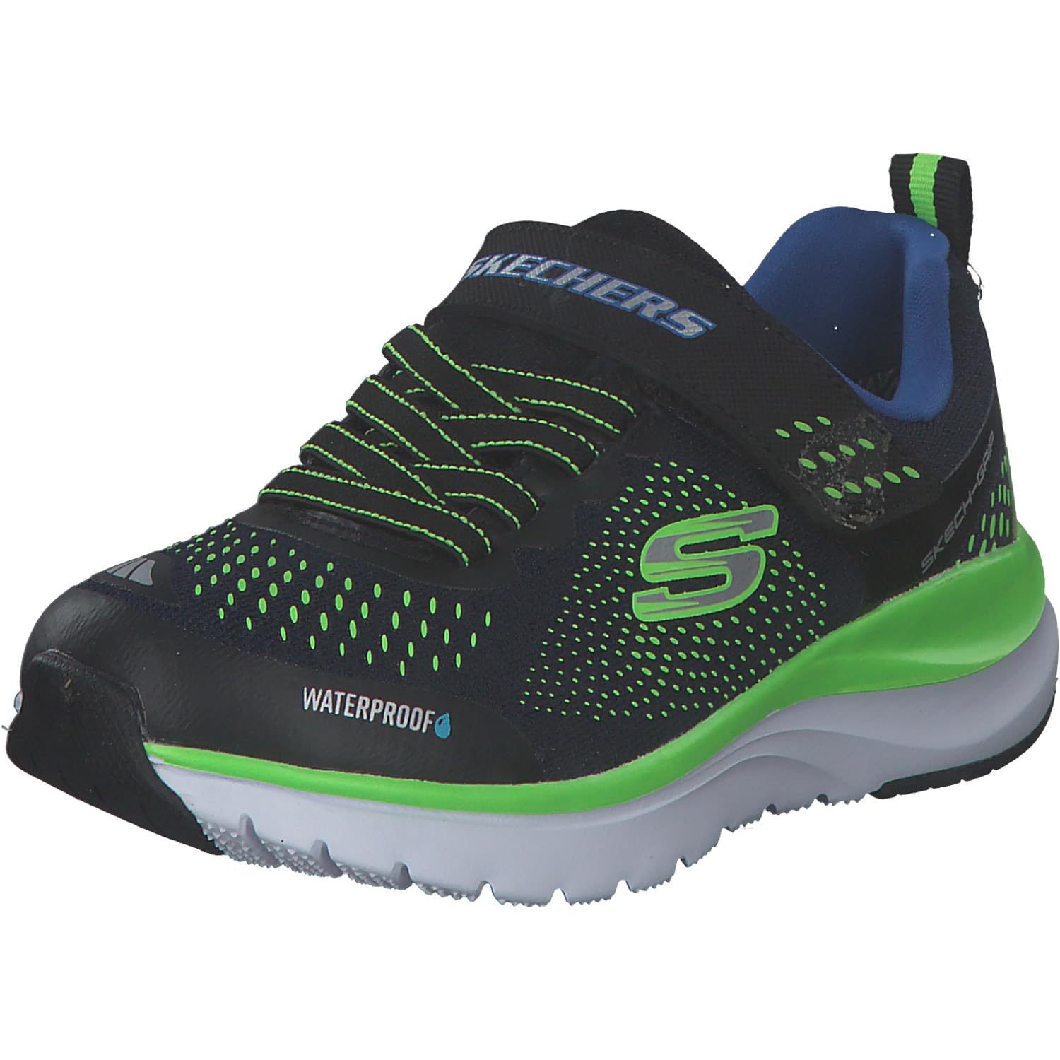Skechers ULTRA GROOVE, Zapatillas para Niños, Navy Textile/ Black Trim, 36 EU