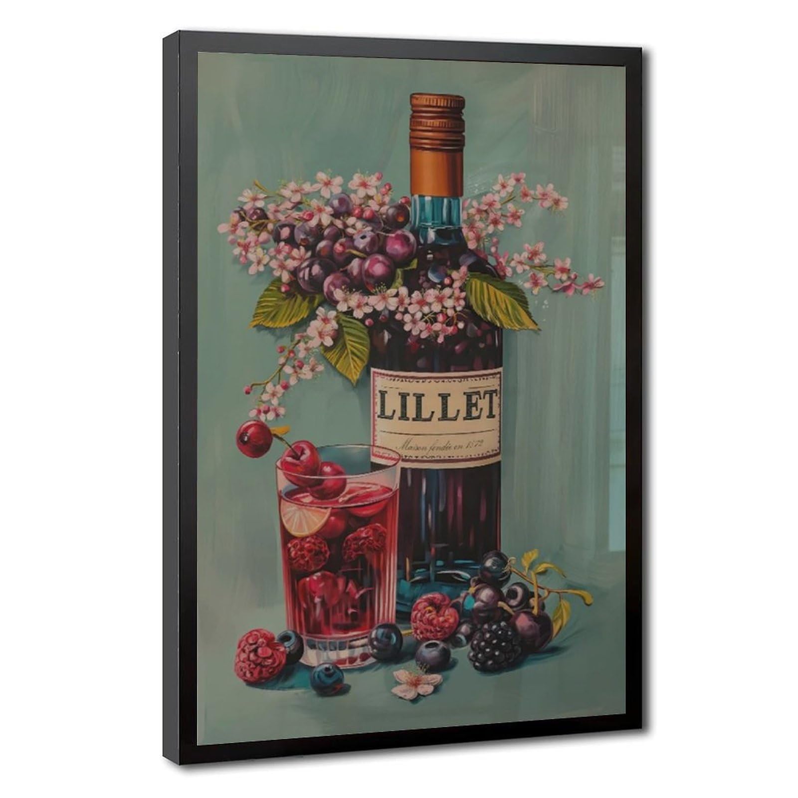 Bareronor Retro Kitchen Decor Dining Room Canvas Poster Bedroom Decor Landscape Office Room Decor Gift 24" L X 36" W