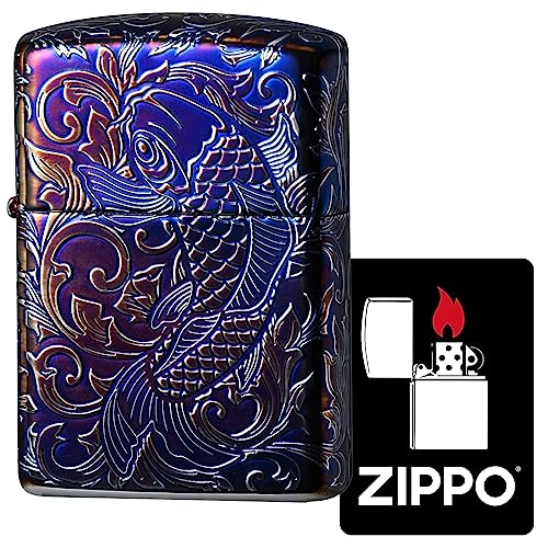 Encendedor Zippo Armor Carp Plateado 5 lados miniatura 1