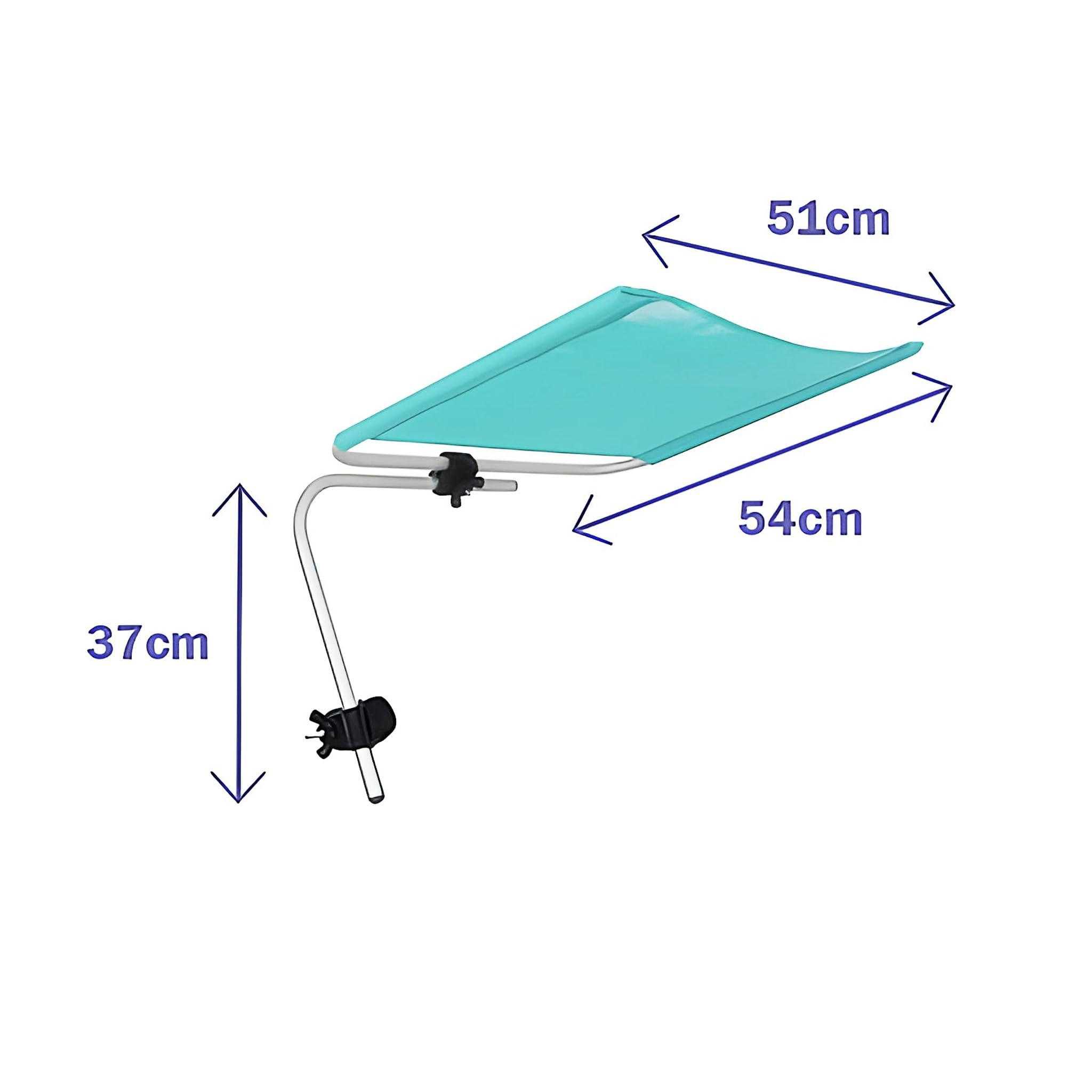 Bricoloco Parasole per amache e lettini - Universale Pieghevole e Orientabile - Alluminio e Textilene Resistente e Traspirante