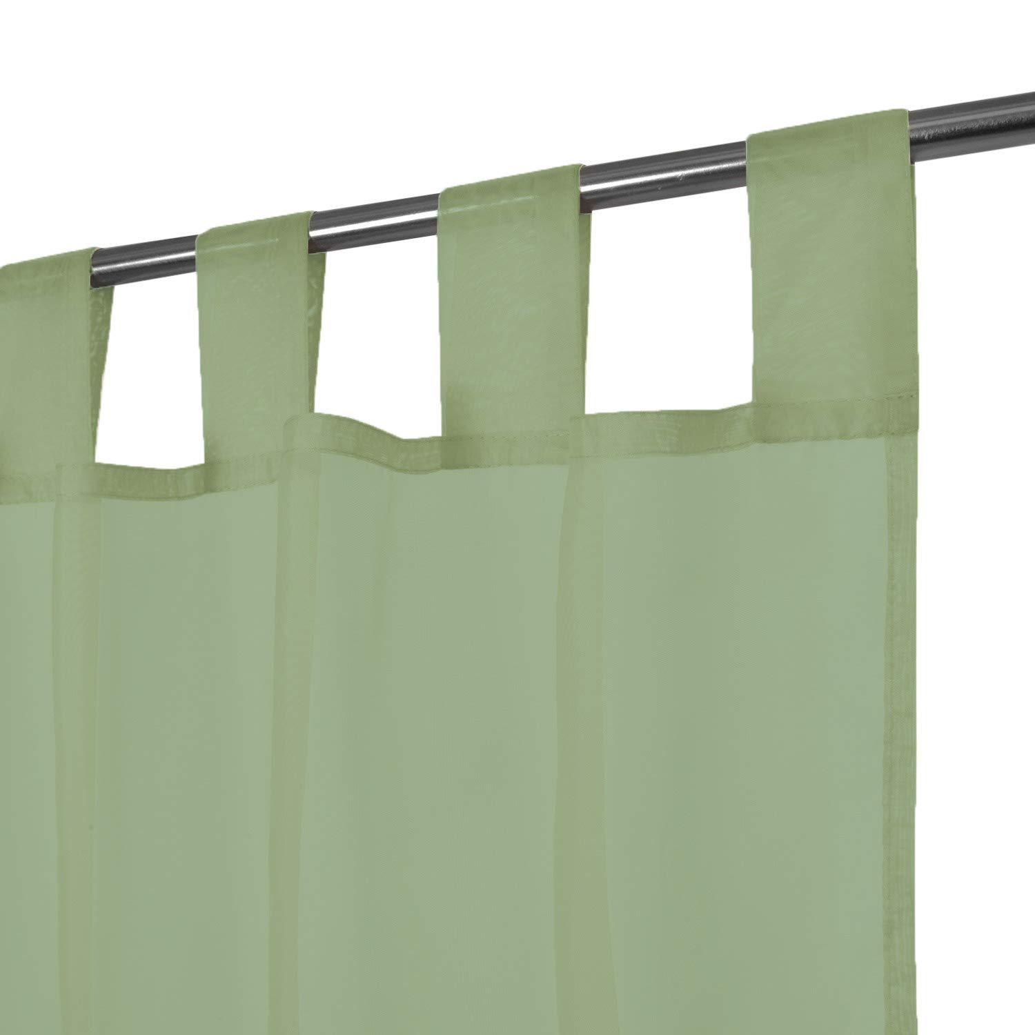 Megachest sheer Voile Tab Top Curtain(moss, 56" wideX90 drop(W142cmXH228.5cm))