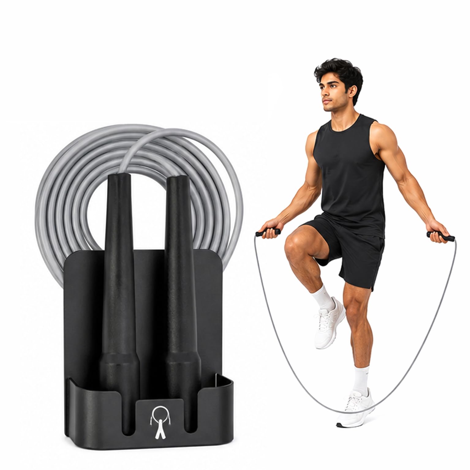 Skipping Rope for Fitness Training, Speed Jump Rope with Ergonomic Handles and Steel Wire Cable-image-37