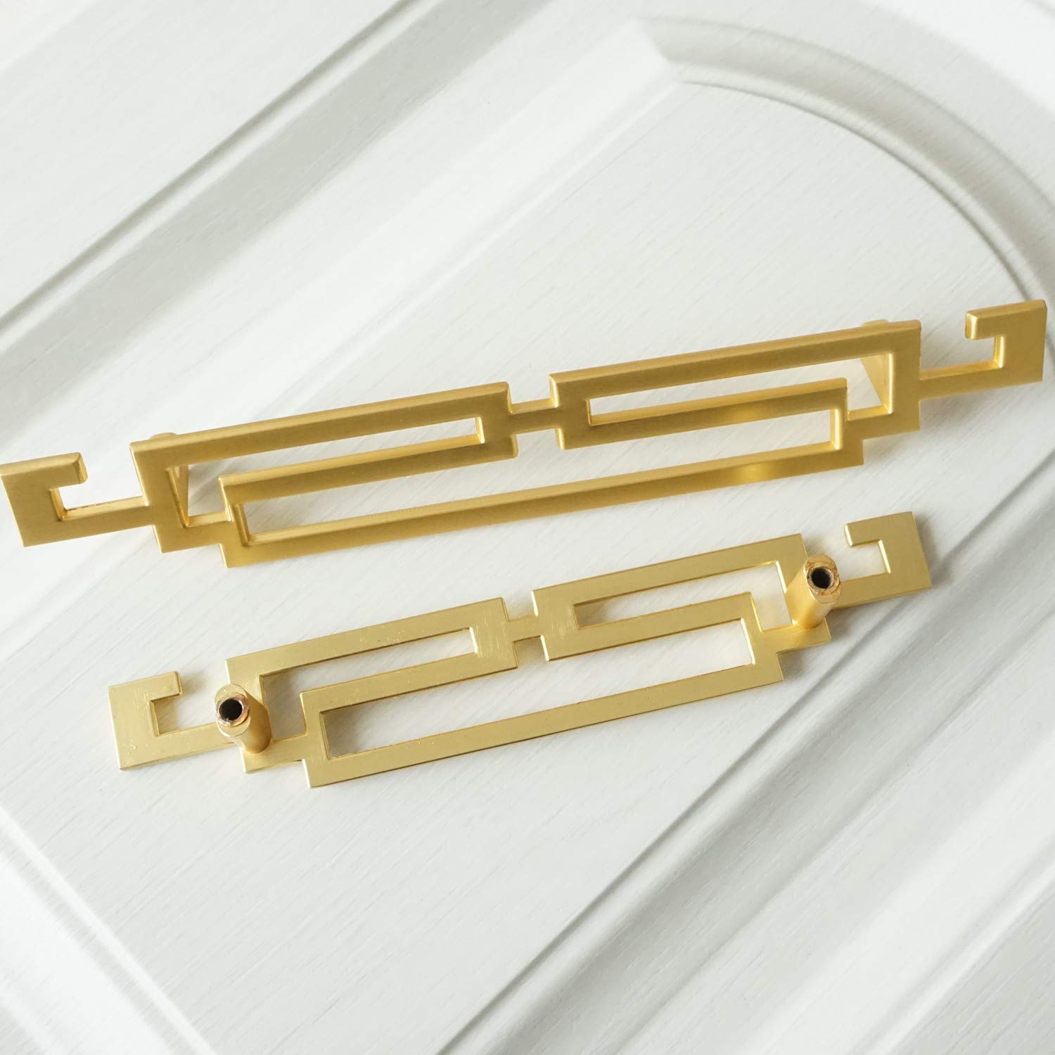 Classic Gold Brass Drawer Pulls (5-Pack) – Semicircle Cabinet Handles For Dressers, Wardrobes, And Doors
