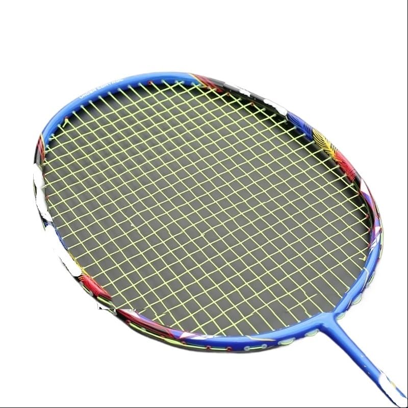 Badminton Set Racchetta da Badminton Ultraleggera 8U 62g G5 in Fibra di Carbonio con Corde, Racchetta Professionale 24-32 libbre