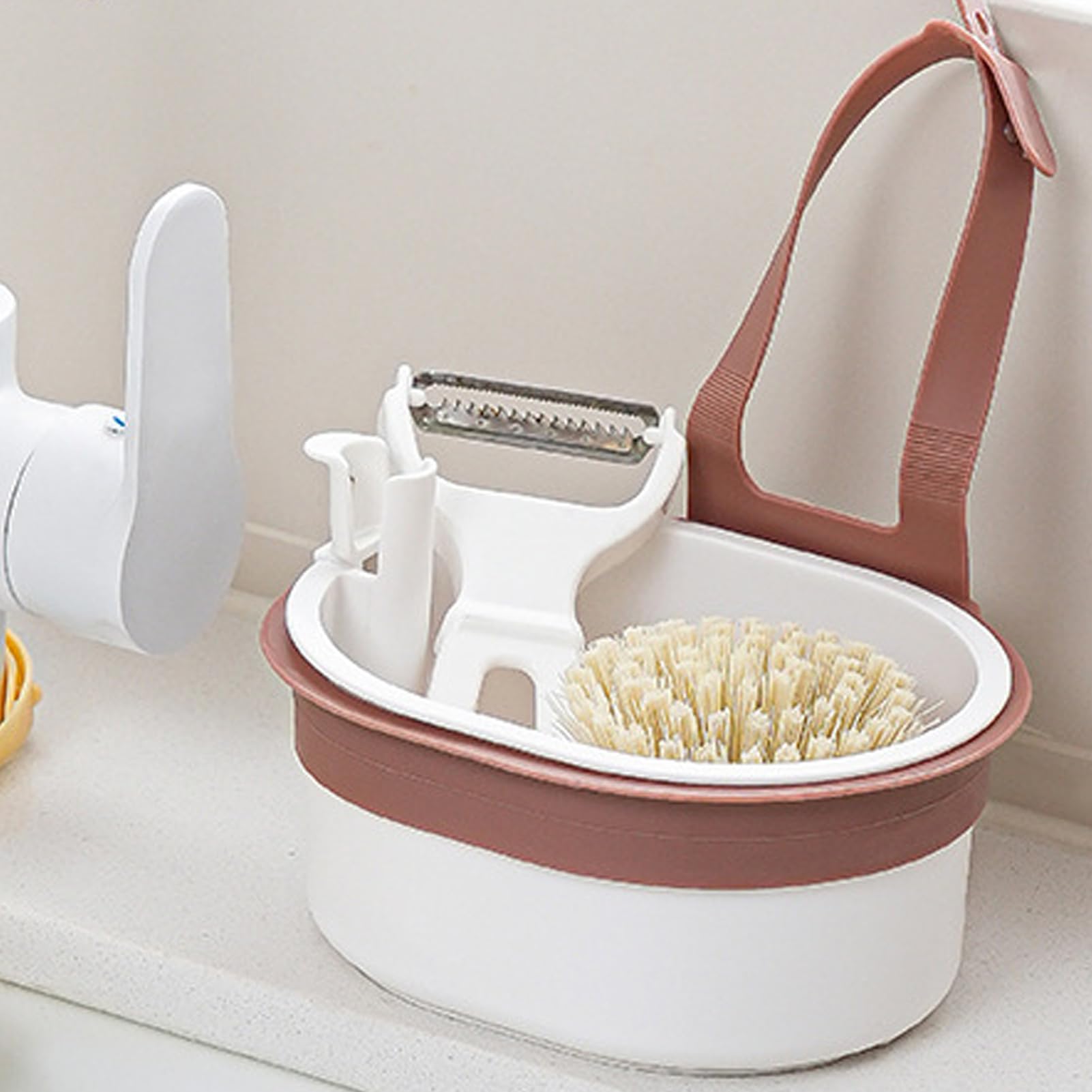 Generico Colino per Lavello da Cucina,Cestino Raccoglitore Rifiuti Alimentari Pieghevole In Silicone | Filtro Antiscivolo Per Scarti Alimentari Cucina Hotel Appartamento Casa Ristorante Locale