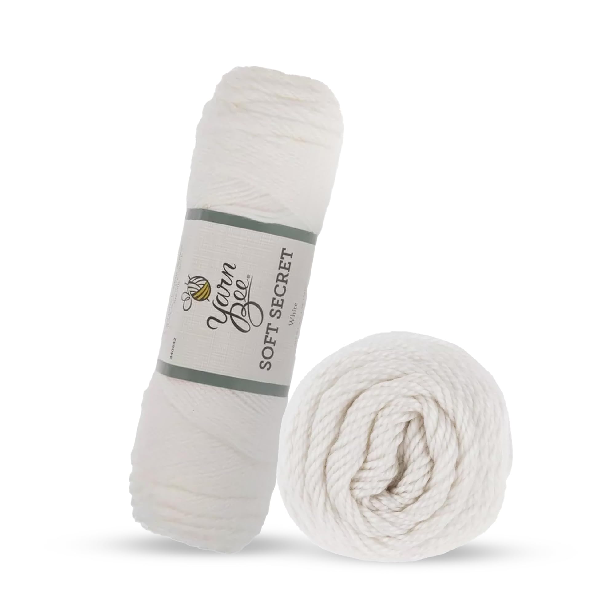 Amazon.com: Hobby Lobby Yarn Bee Soft Secret Yarn (White)