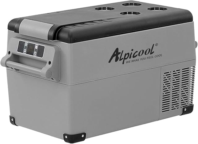 Alpicool CF35 35L Car Refrigerator Portable Car Fridge Freezer 12/24v Campervan Boat DC Electric Cooler for Camping, Driving, Picnic