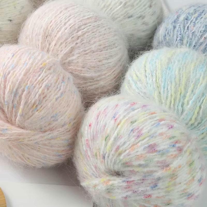 12/16/20/24 Rollos, 50 g de Hilo de Mohair Suave, Hilo de Mezcla de Mohair, para Tejer a Mano y a Ganchillo Gorros, Bufandas, Suéteres y Manualidades