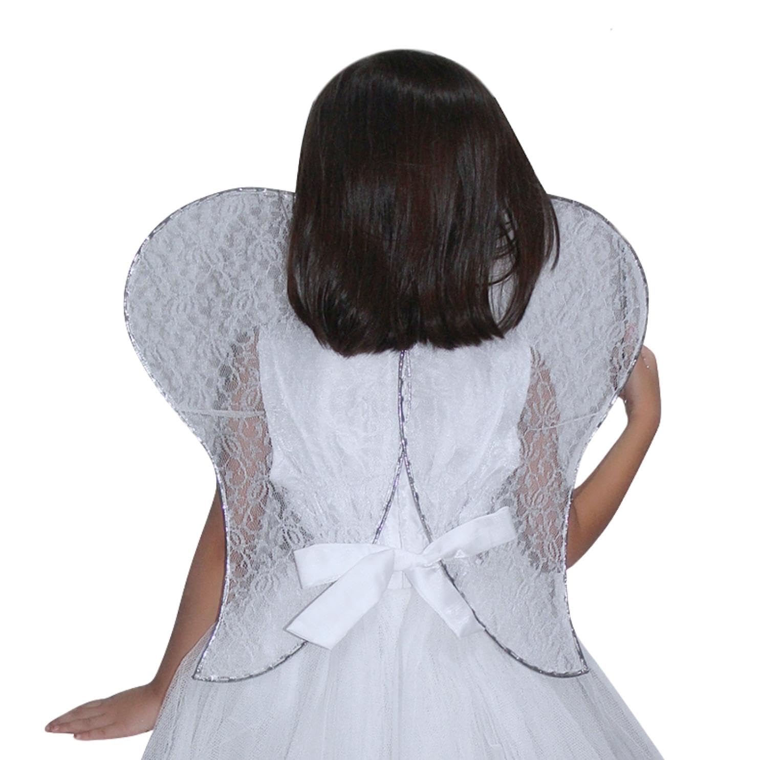 Kaku Fancy Dresses Angel Halo Headband with Wings, Wand & Crown for Girls, Angel Dress Accessory for Kids, Christmas Costume Set for Kids