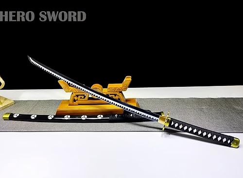 Miniatura 6 de Espada Roronoa Zoro ENMA hecha a mano de metal real 109510451060arcilla templada T10 acero de alto carbono Katana hecha a mano Cosplay Samurai