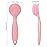 Beomeen 2 Pack Silicone Face Scrubber Exfoliating Brush, Manual Handheld Facial Cleansing Brush Blackhead Scrubber, Soft Bristles Waterproof for Face Skincare (Round-Pink)