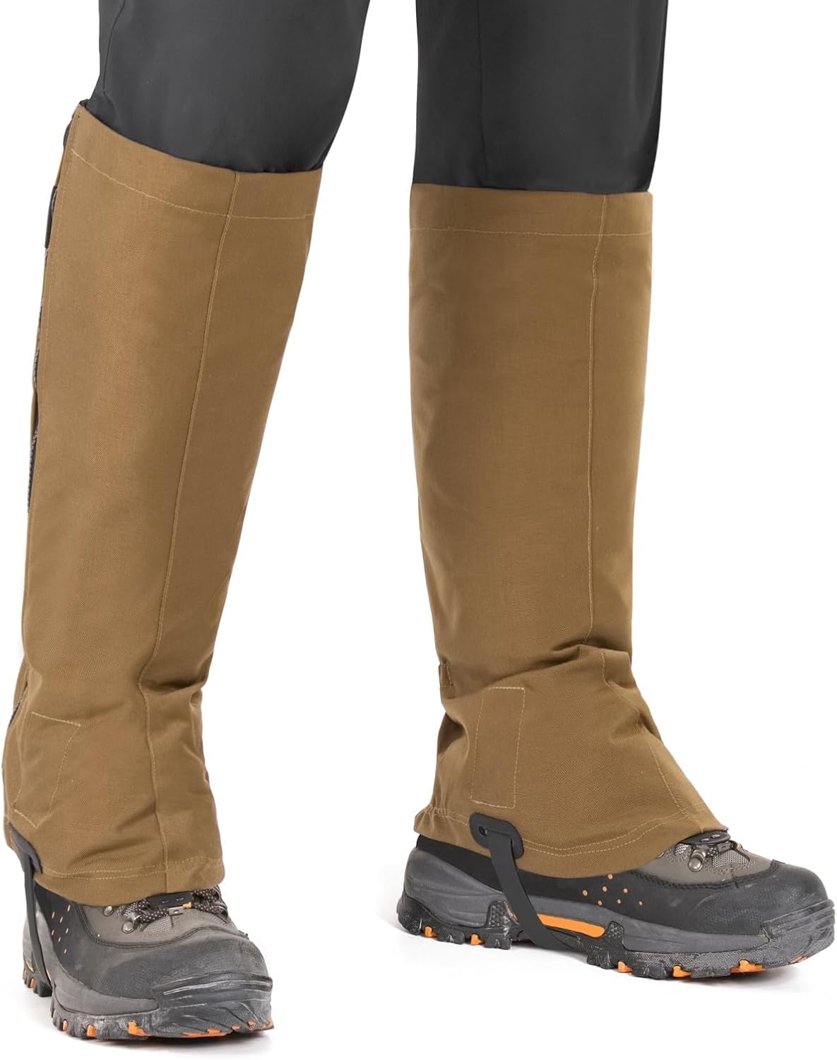 Leg Gaiters, Upgraded 500D Cordura Waterproof Snow Gaiters, Hiking Boots Gaiters with Ajustable Foot Strap, Leg Cover Protect Shoe Guards Gators for Men Women