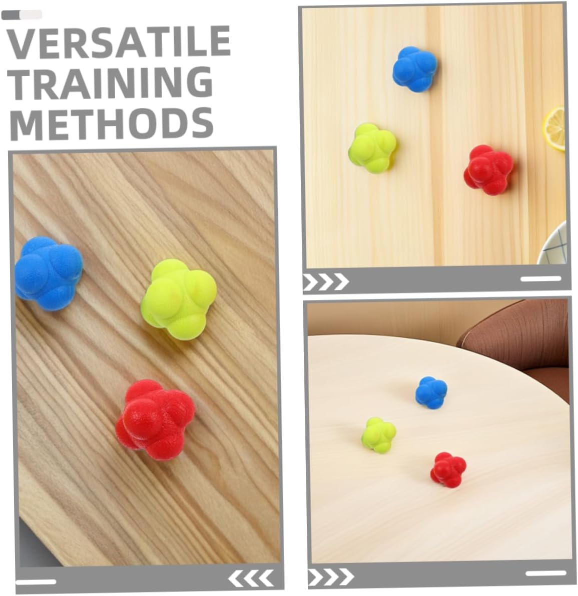 Totority 6pcs Reflex Training Balls Hand Eye Coordination Tool for Sports Improve Reaction Speed Versatile for Basketball Tennis Wrestling Durable Elastic Design