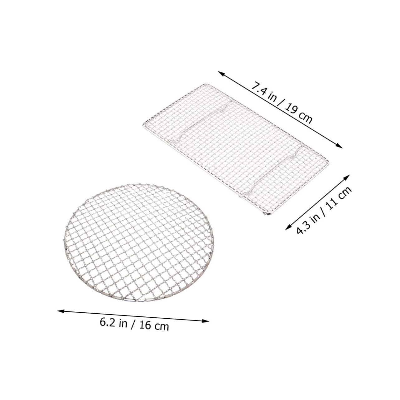 Grillmatte, 2er-Pack Silber for Outdoor-Camping in verschiedenen Größen