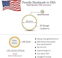 Vista 93 de LUCKYJEWUS Argolla pequeña y delgada de oro o plata de ley para perforación de nariz de mujer Dorado