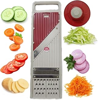 N.I PRODUCTS Vegetable Slicer and Dicer, Multi-Purpose Chopper with Stainless Steel Blades