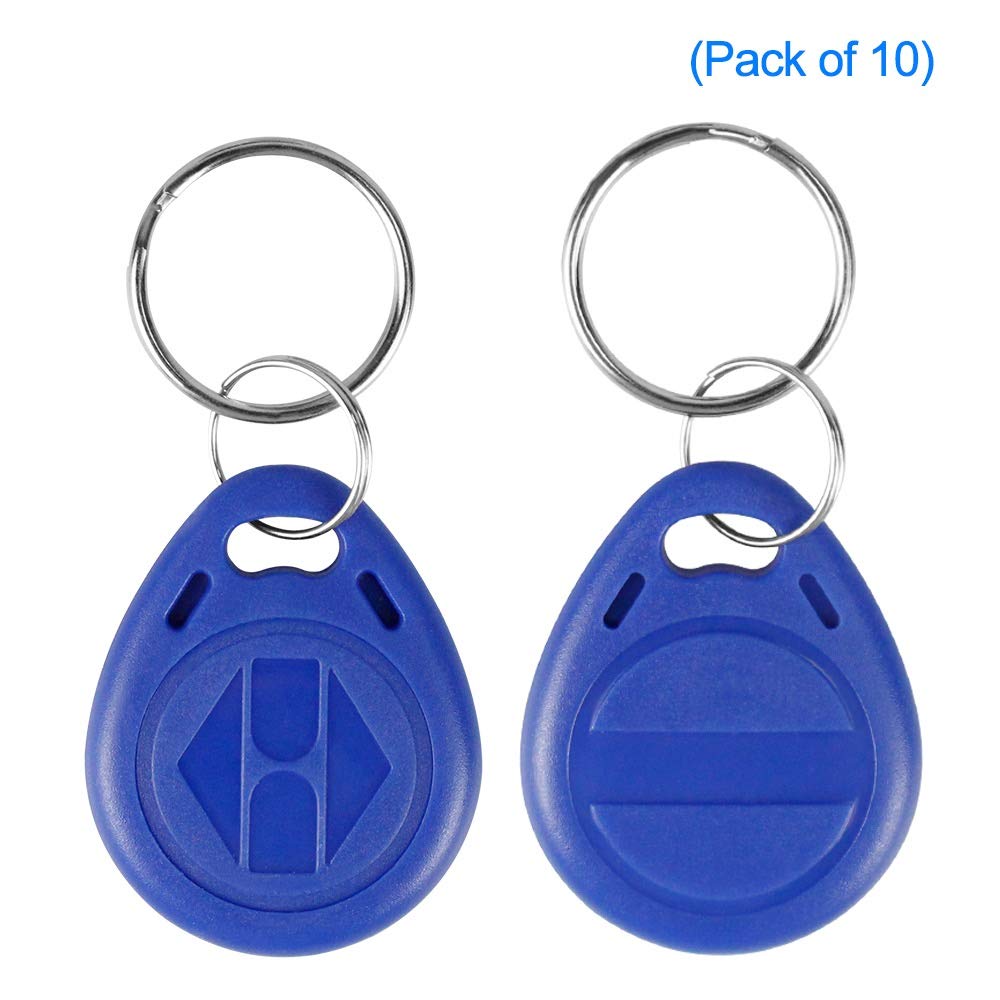 Image secondaire de LIBO Inscriptible RFID Porte-clés 125KHz T5577 NFC Jeton proximité ID Contrôle d'accès Keyfobs Tags Carte Couleur Bleue Programm