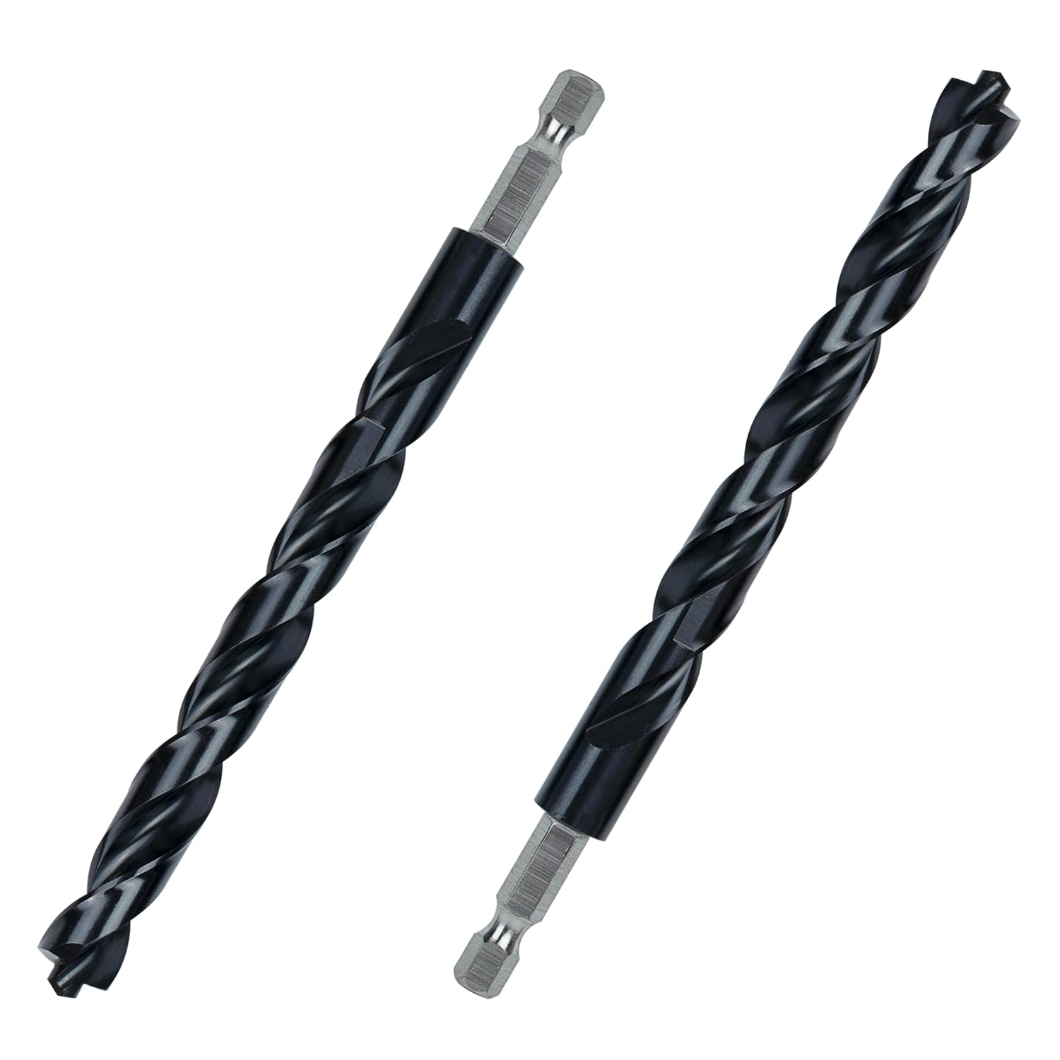 7/16 Inch Cobalt Drill Bits 2pcs Heavy-Duty Metal Drill Bit Set for Steel, Cast Iron, TiAlN Coating, 1/4" Hex Shank (7/16" x 5-1/2")