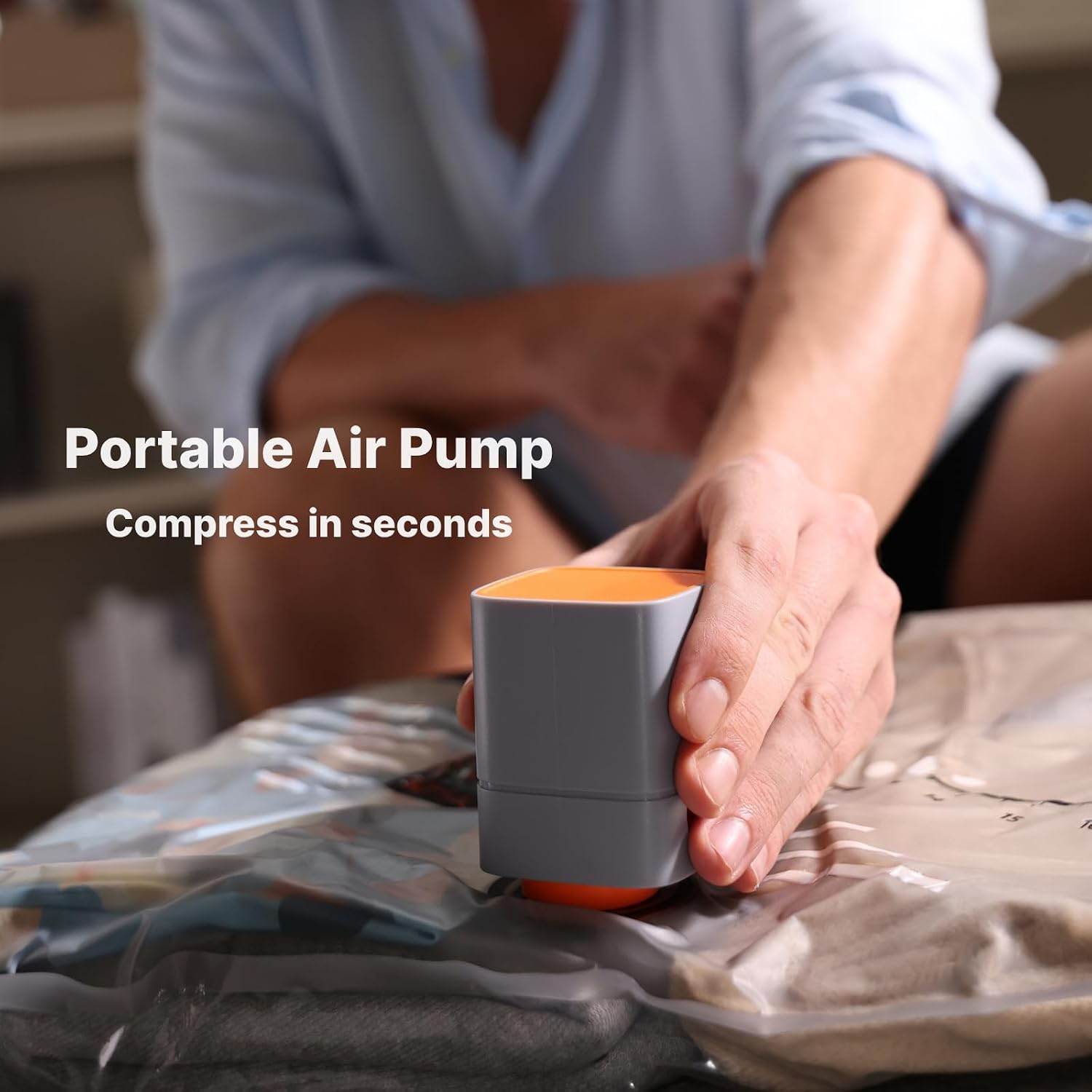 Vacuum Bags with Wireless Pump for Travel & Home Storage (10 Pack)