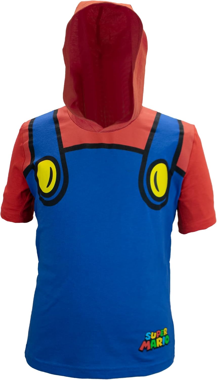 Nintendo Characters Super Mario Lightweight Costume Short Sleeve Hoodie T-Shirt & Shorts Set