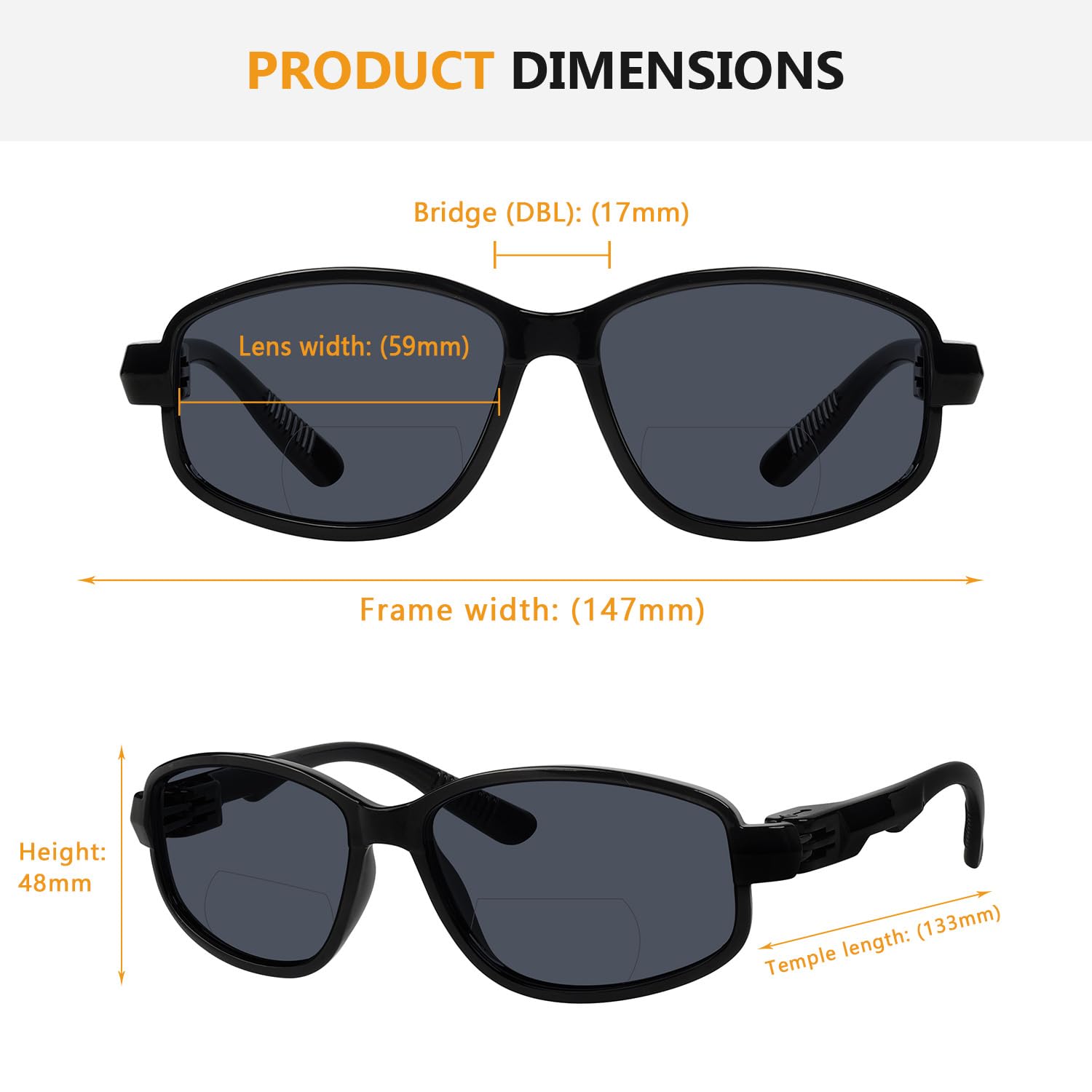 BFOCO Bifokale Sonnenbrille, für Herren, Damen, Leser für den Außenbereich