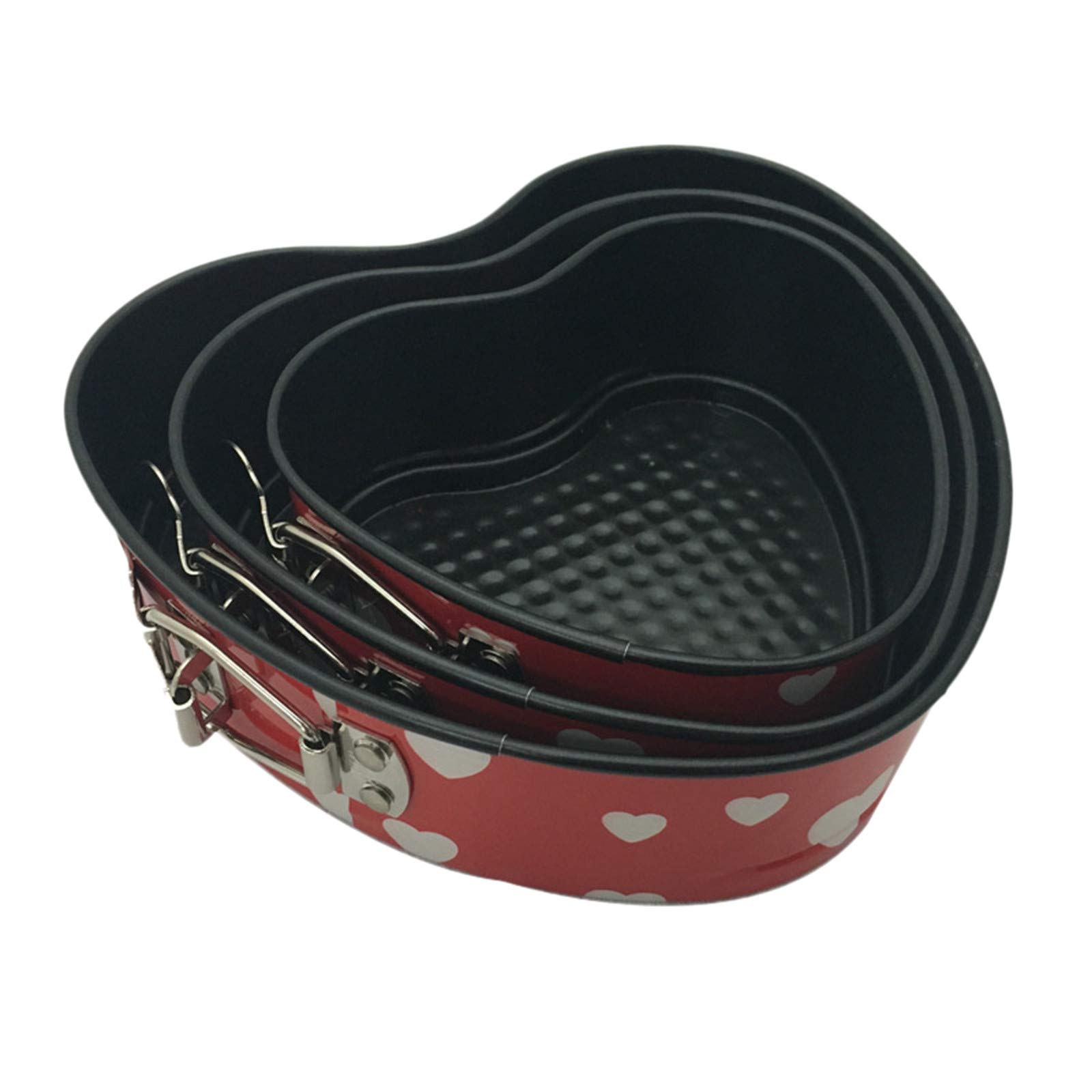 Lot de 3 moules à gâteau en forme de cœur avec inscription « High Live »