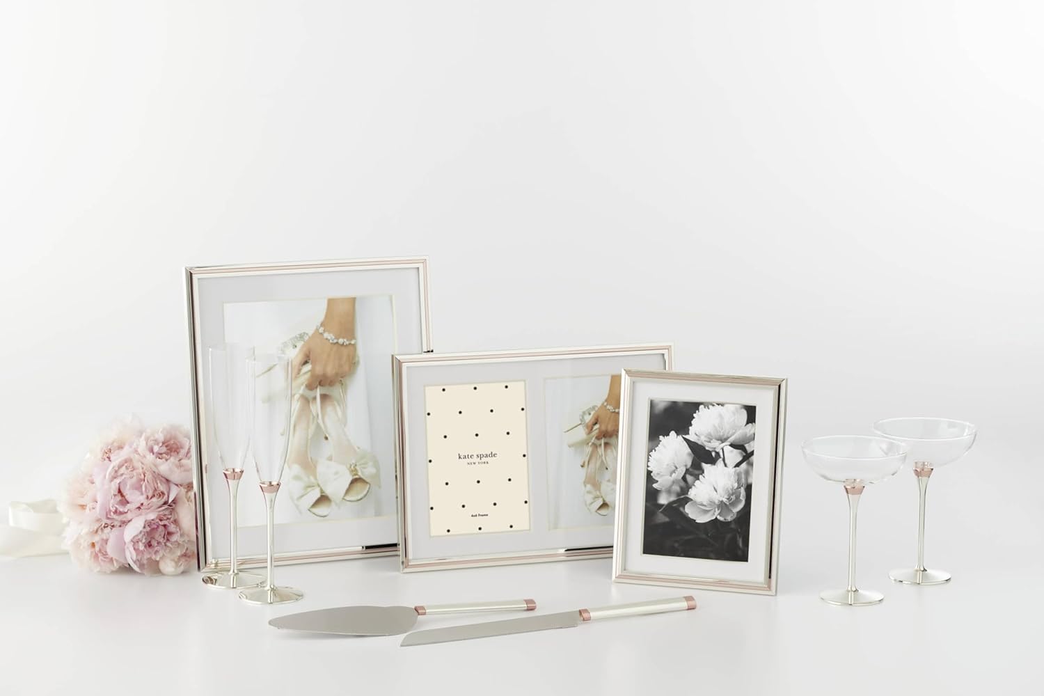 kate spade new york Rosy Glow Double 5" X 7" Frame,Pink