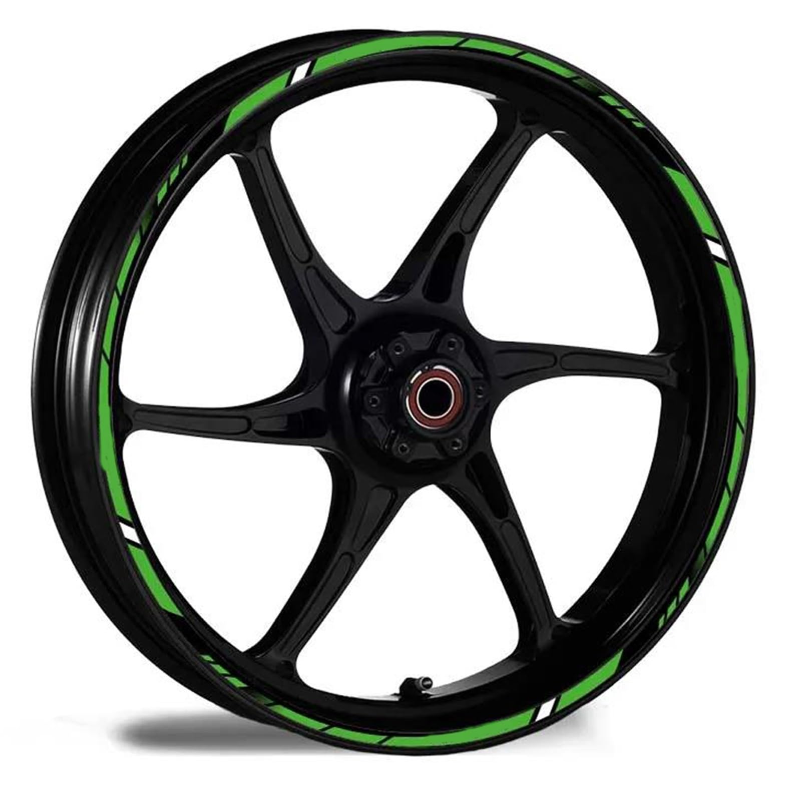 Decorative Stickers Motorcycle Wheel Sticker Rim Decal Tape Accessori for Kawasaki Z750 Z800 Z650 H2r Z900 Z1000 for Ninja 300 W800 Z400 Zx6r for Versys(Green)