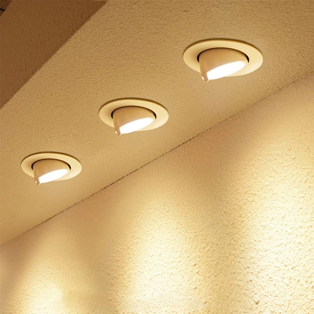 LED Recessed Ceiling Spotlight Flush Mount Spot Light, Rotatable Directional Ceiling Lighting Fixture Accent Spot Lamp, Gallery Corridor Living Room Ceiling Spotlights (Color : 3000k-10W)