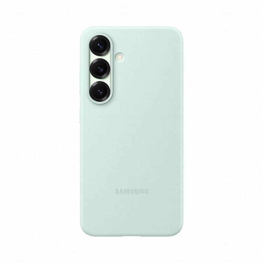 Samsung Silicone Case cover colorata in silicone per Galaxy S25, Mint