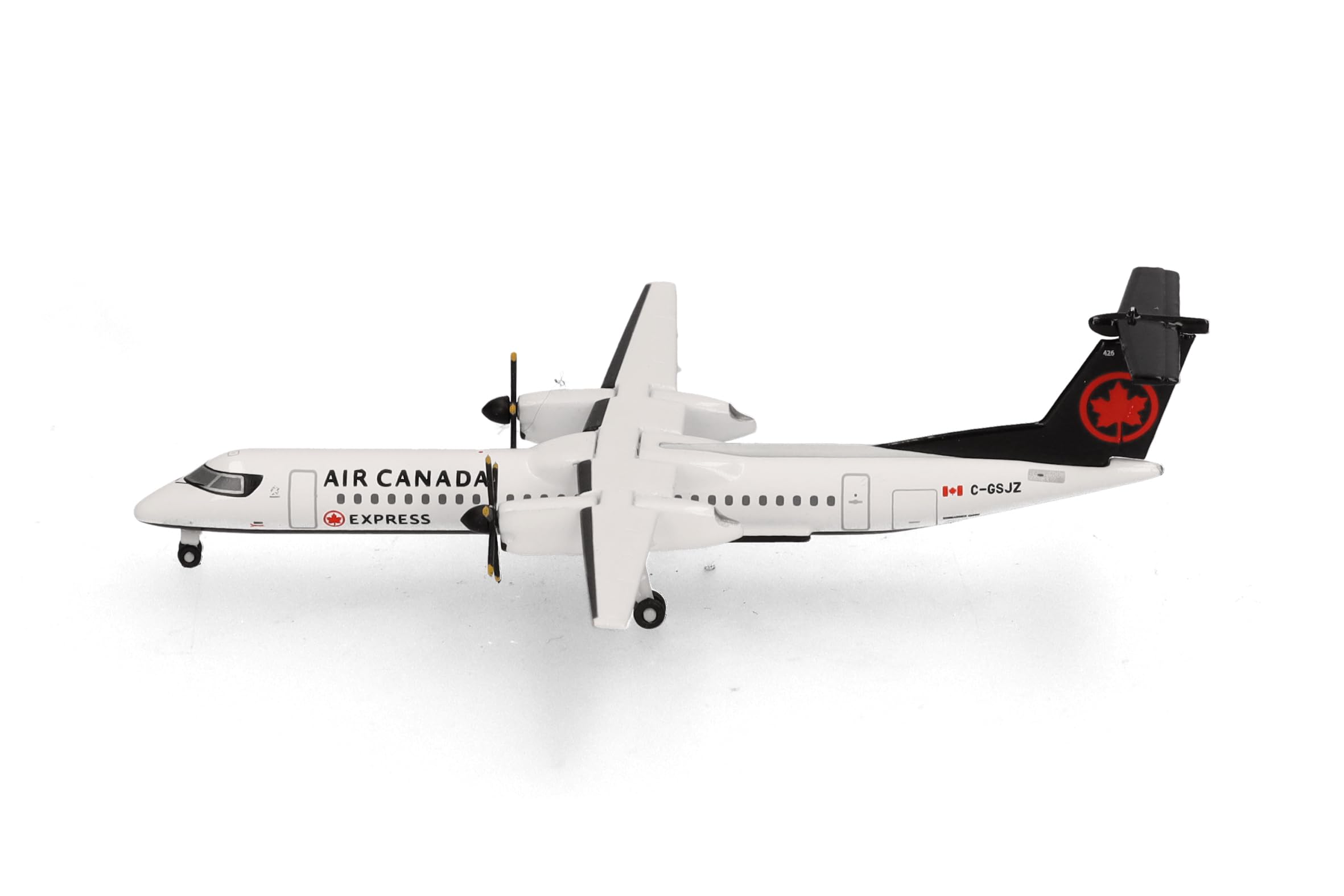Herpa Modellino aereo Air Canada Express Bombardier Q400, miniatura in scala 1:500, pezzo da collezione, modello senza supporto, metallo