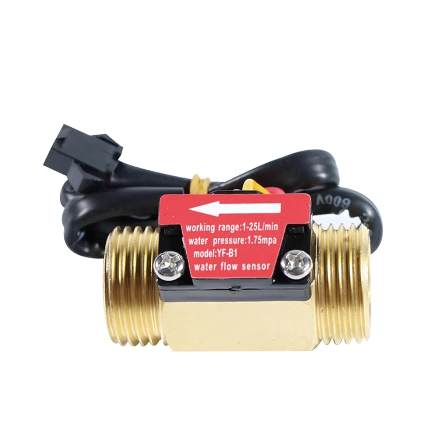 1/2" 3/4" 1" Brass Water Flow Sensor Flowmeter Hall Flow Sensor Water Control Liquid Sensor Switch(1/2")