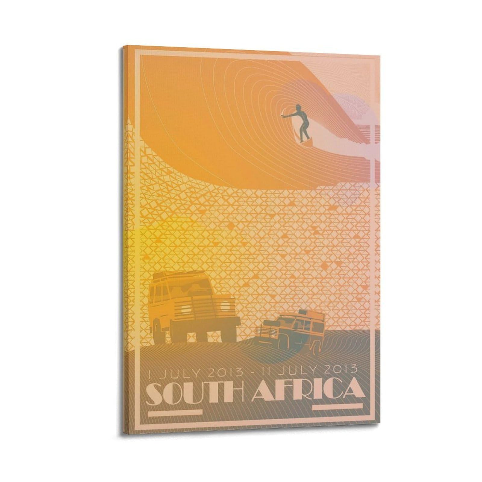 DLJGDS Vintage Travel Poster South Africa - Africa Decorative Painting Canvas Wall Posters And Modern Family Bedroom Decor 24x36inch(60x90cm)