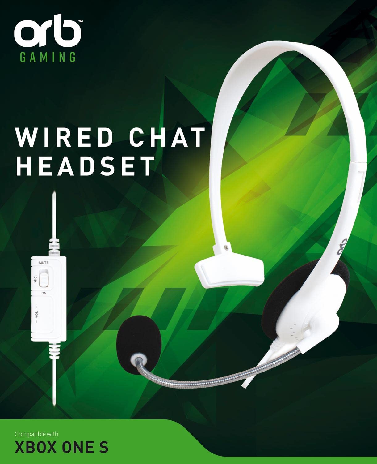Wired Chat Headset White Compatible with Xbox One S
