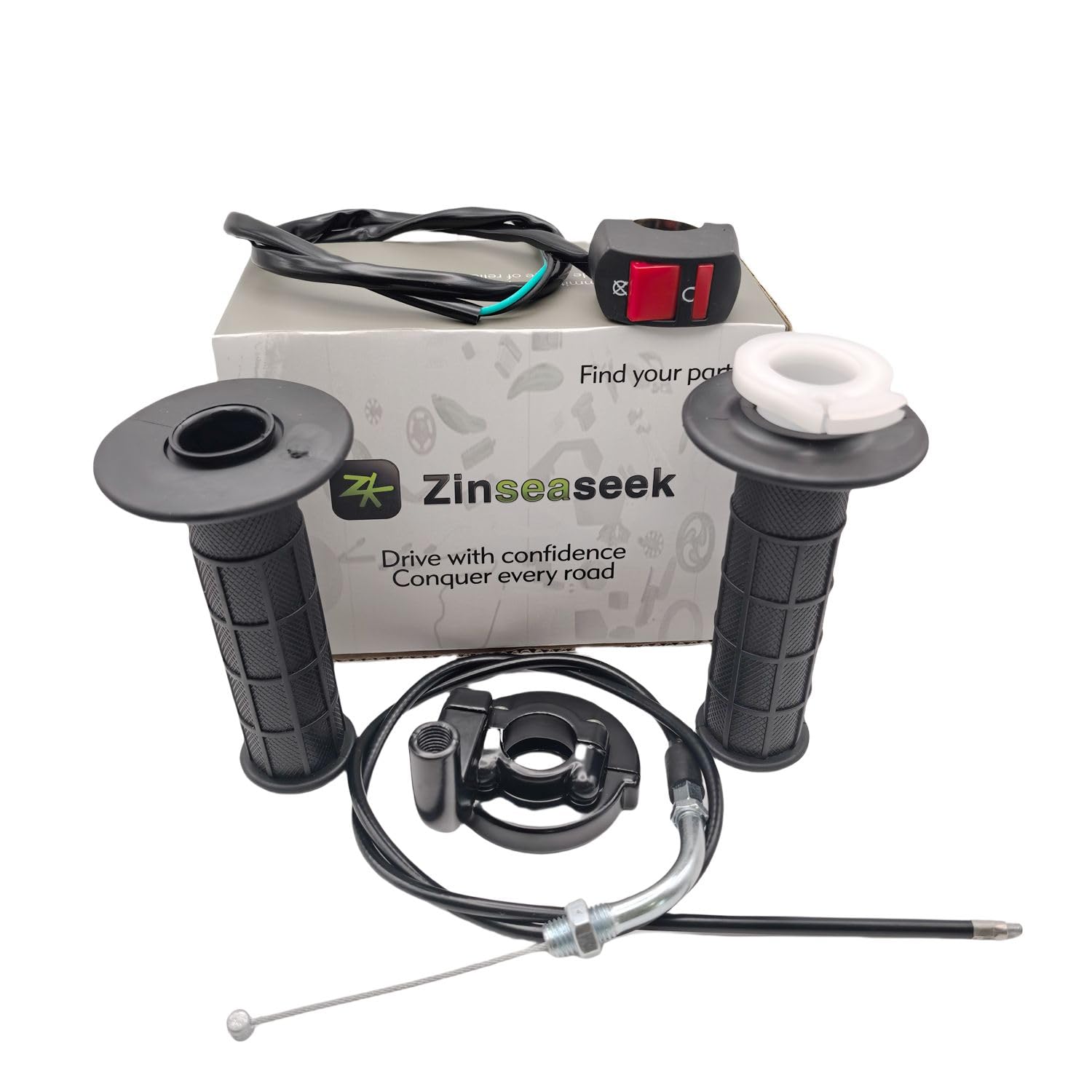 Kit maniglia cavo acceleratore Twist 1 impugnatura sinistra 1 impugnatura destra 1 cavo 1 morsetto acceleratore 1 interruttore on/off Kill Switch.for 50cc 125cc 110cc 150cc 250cc mini bike