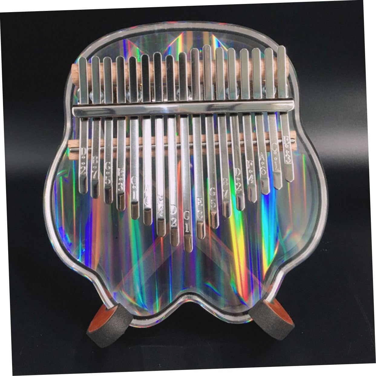 1set Mini Kalimba Portatile Tasti Acrilico Trasparente Strumento Musicale Per Iniziare Creativo Per Amici e Famiglia Per Performance e Registrazioni