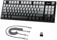 Tastatură mecanică ATTACK SHARK K86 2.4G BT5.0 USB-C, 75% TKL 87 taste, ecran TFT 1.2, RGB, hot-swap TTC, QWERTY, negru 1