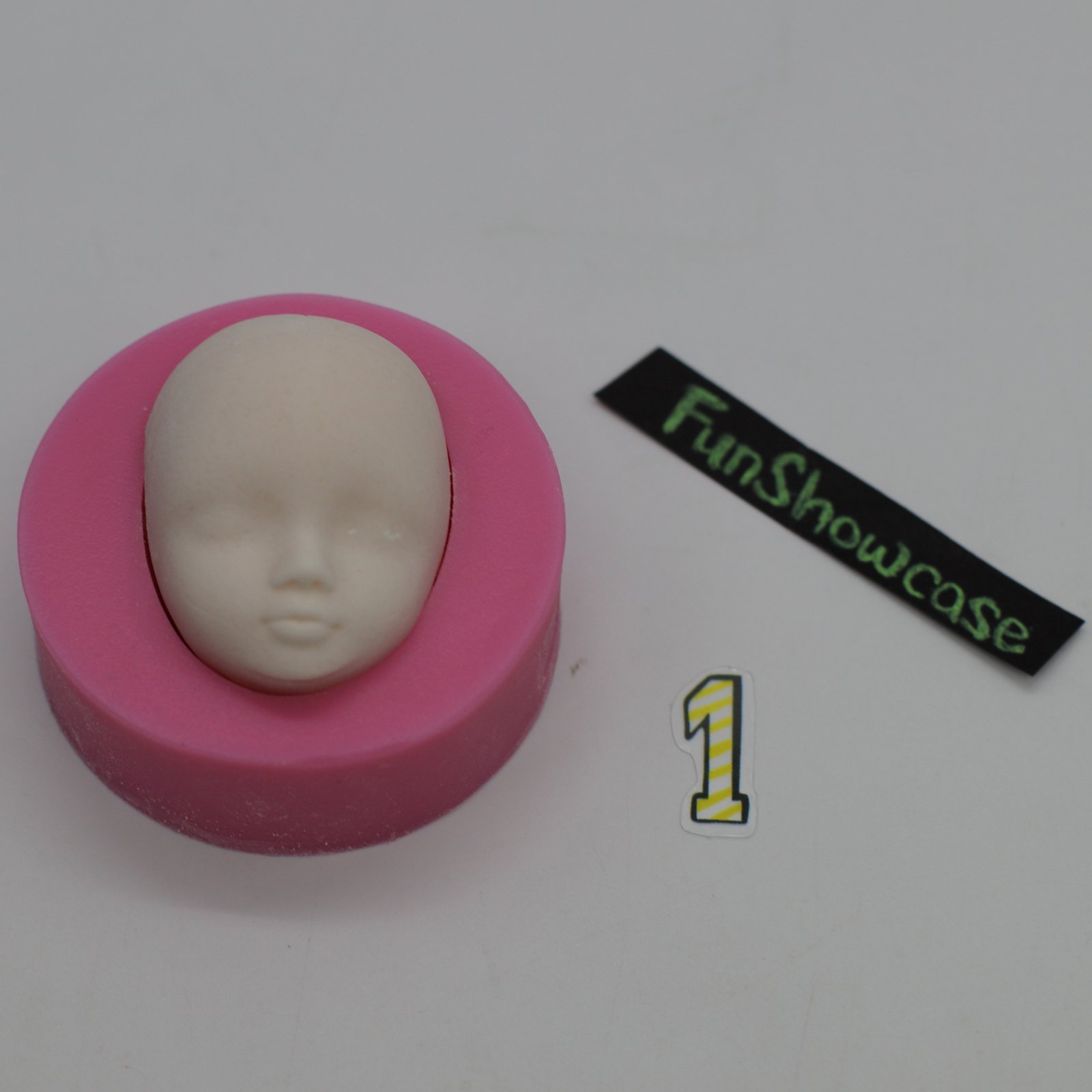 Funshowcase Moule En Silicone 3D En Forme De Visage Humain Pour Pâte à Sucre, Fondant, Argile Polymère, Fabrication De Savon, Résine époxy, Fabrication De Poupées, Projets D'artisanat A14