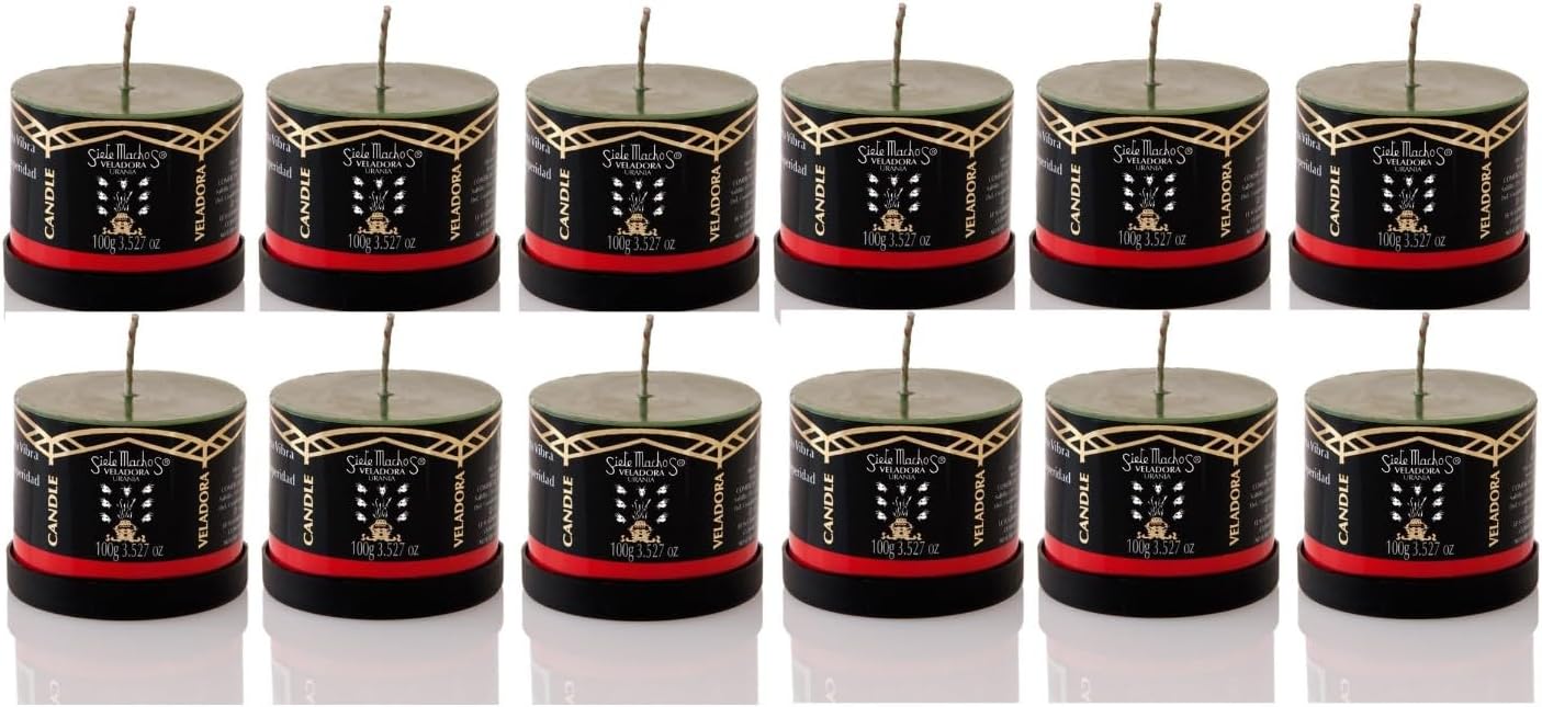 Siete Machos Urania Veladora / 7 Machos Veladora/Siete Machos Scented Candle 100g - 3.527 oz. (12 Pack)