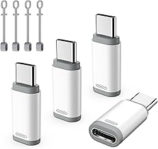 TiMOVO Lightning to USB C Adapter Pack of 4, Lightning to USB C Adapter with Anti-Lost Loop, Charging & Data Transfer for iPhone 15/16 Pro/Pro Max/Plus/iPad Pro/Air, Not for Audio/OTG