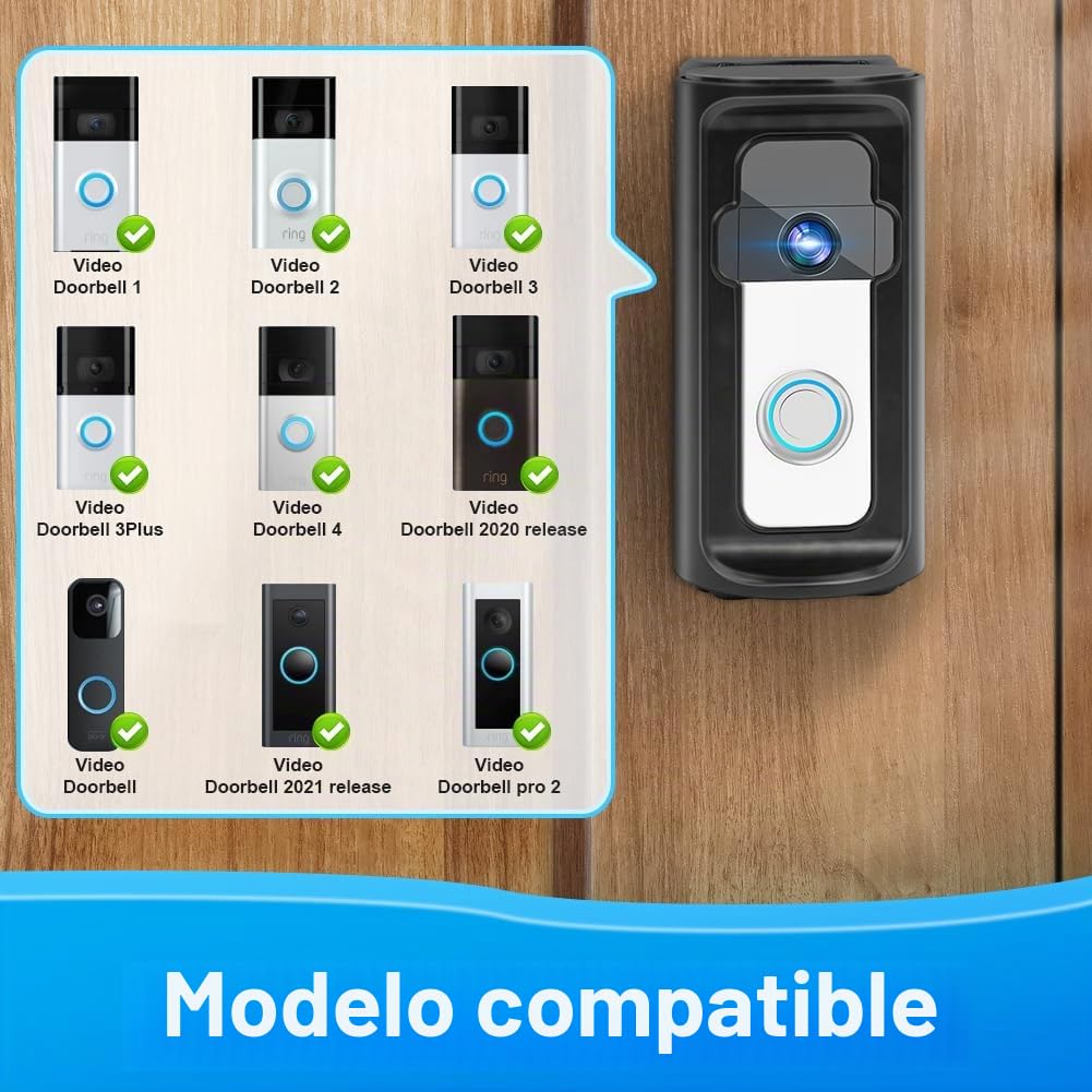 Timbre de la Puerta de Soporte, Video Timbre de la Puerta de Soporte, Timbre de la Esquina Adaptador, Compatible con Video Doorbell Wired Pro2 Plus/3/2/1